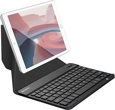 Fintie Wireless Bluetooth Keyboard with Magnetic Detachable Standing Case Cover for iPad Samsung Tablet, iPhone Smartphone, iOS, Android Tablets Phone, Black Martall.pk