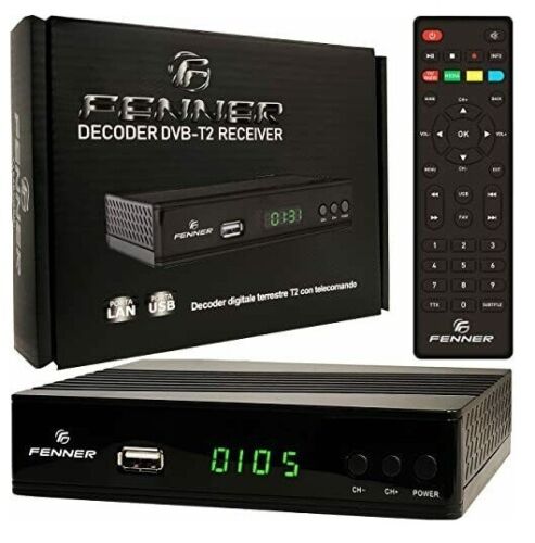 FENNER DECODER DIGITALE TERRESTRE TV FULL HD DVB-T2/HEVC USB 2.0 HDMI LED FN-GX2  martall.pk
